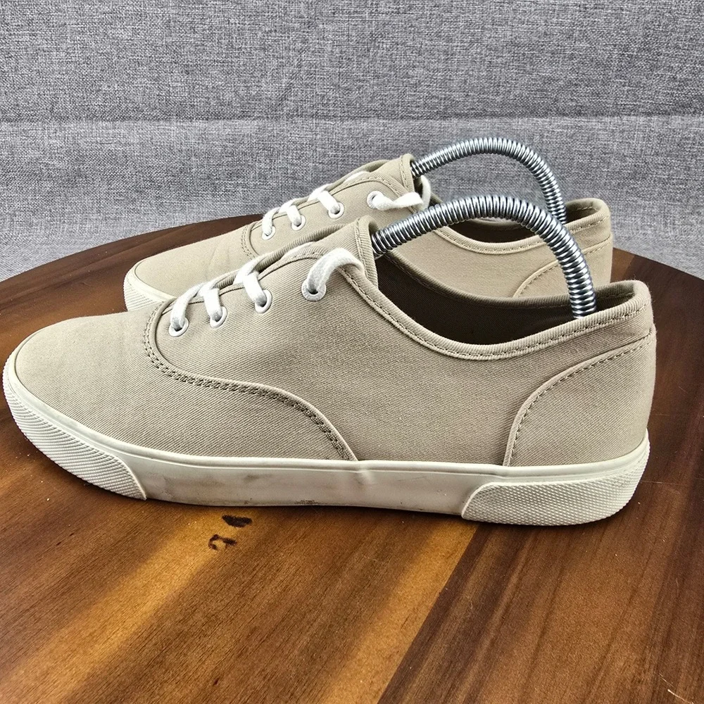 Old Navy Womens Tan Canvas Lace Up Sneakers Size 8 Casual‎ Shoes SZ 8